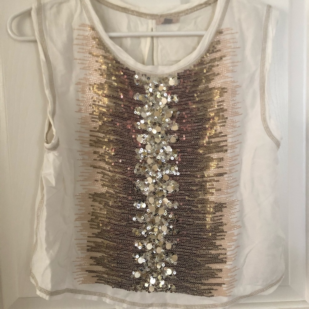 Sequin Shirt with slight back slit
